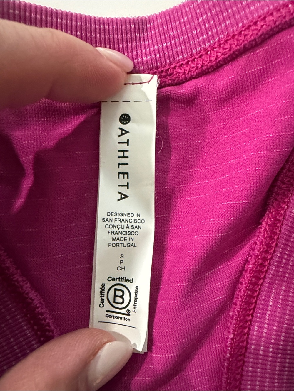Athleta Magenta Racerback Tank Top - Picture 2 of 3